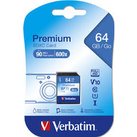 Verbatim Class 10 SDXC Card 64GB - 44024