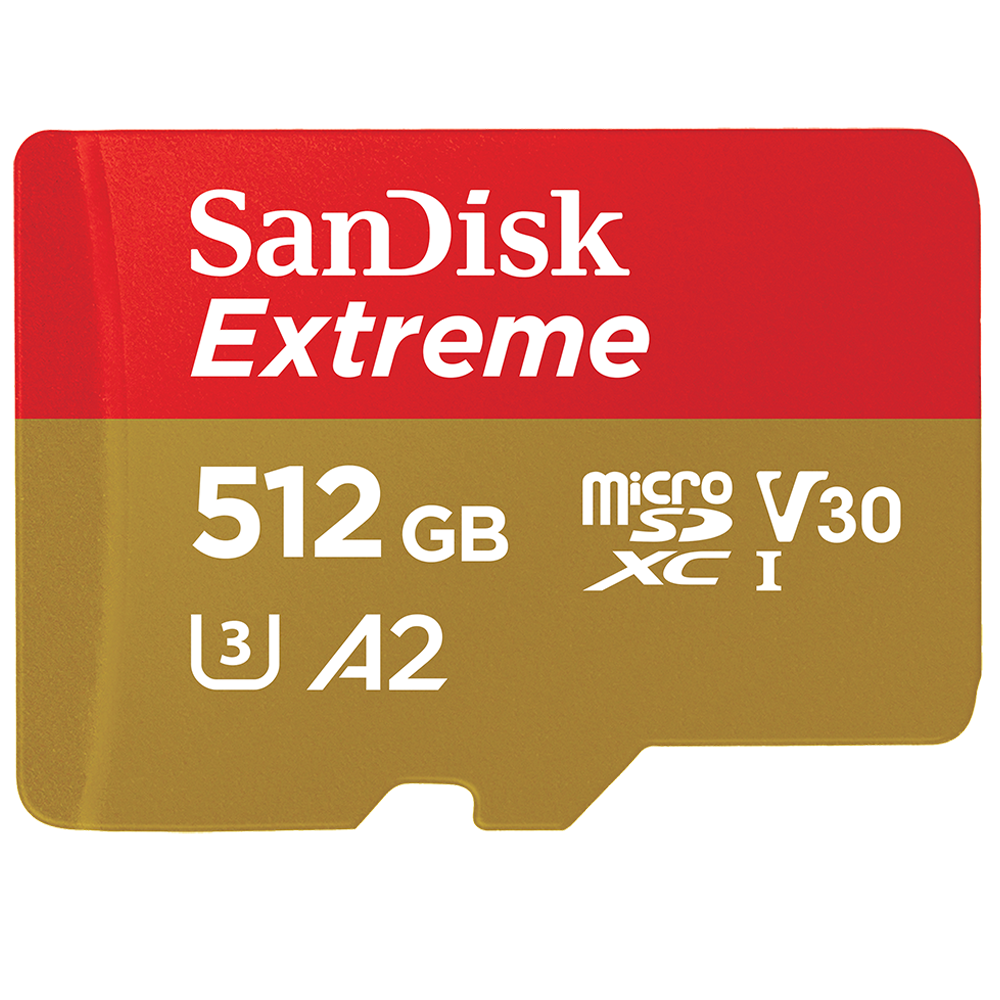 SanDisk 512GB Extreme PRO A2 microSDXC Card UHS-I U3 V30 Read