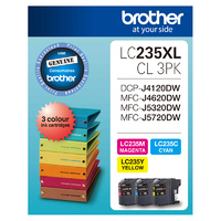 Brother LC235XLVP CMY Colour Ink Cartridge Pack