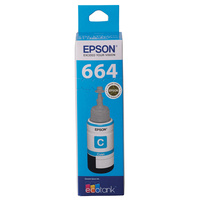 Epson T664 Eco Tank Ink Bottle - Cyan