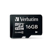 Verbatim 16GB MicroSDHC Card with Adapter - 44082