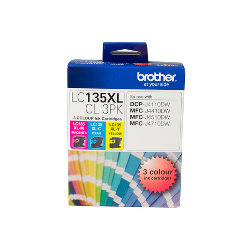 Brother LC135XL CMY Colour Ink Cartridge Pack