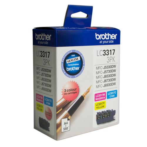 Brother LC33173PK CMY Colour Ink Pack