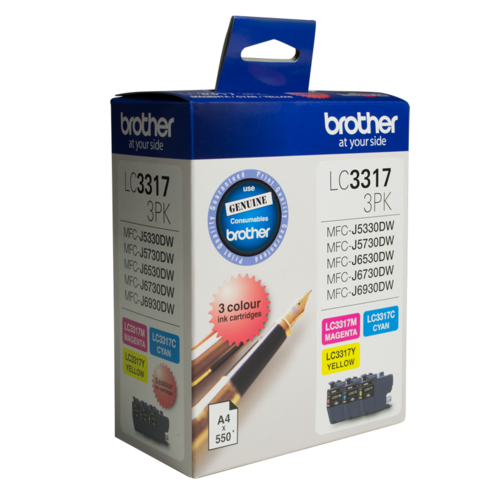 Brother LC33173PK CMY Colour Ink Pack