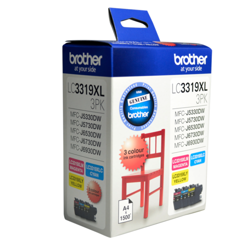 Brother LC3319XL3PK CMY Colour Ink Pack