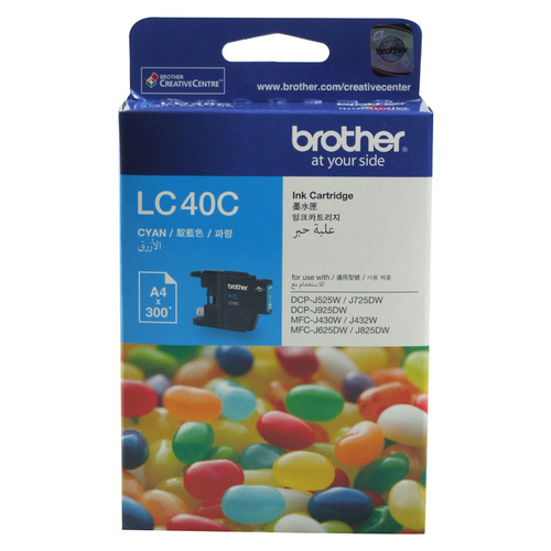 Brother LC40C Cyan Ink Cartridge