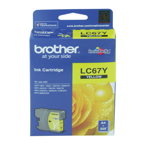 Brother LC67Y Yellow Ink Cartridge