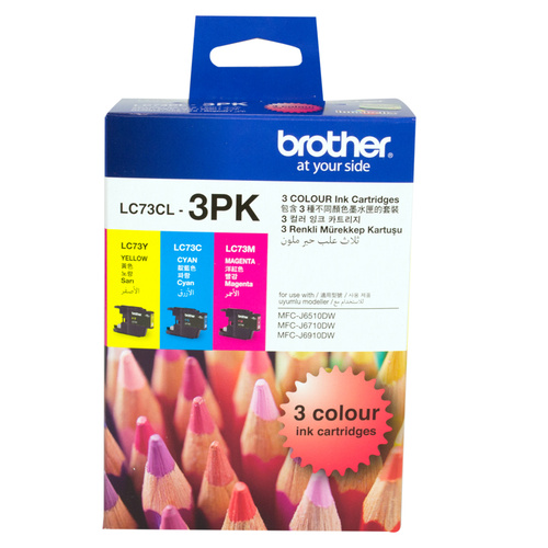 Brother LC73 CMY Ink Cartridge Value Pack