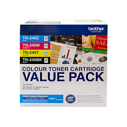 Brother TN-240 Colour 4 Pack Bk,C,M,Y Toner 