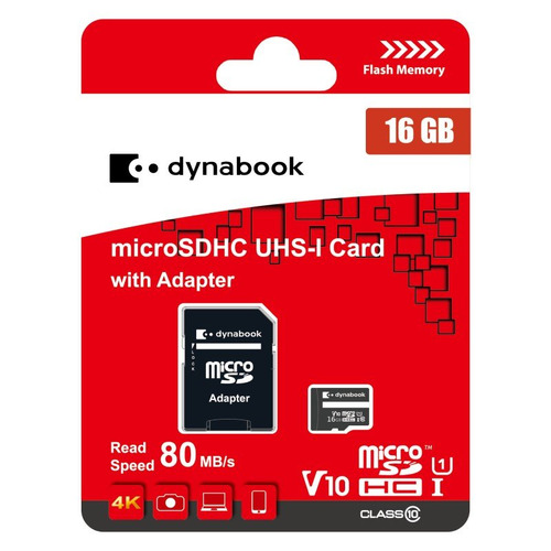 Dynabook MicroSDHC Card with Adapter - 16GB