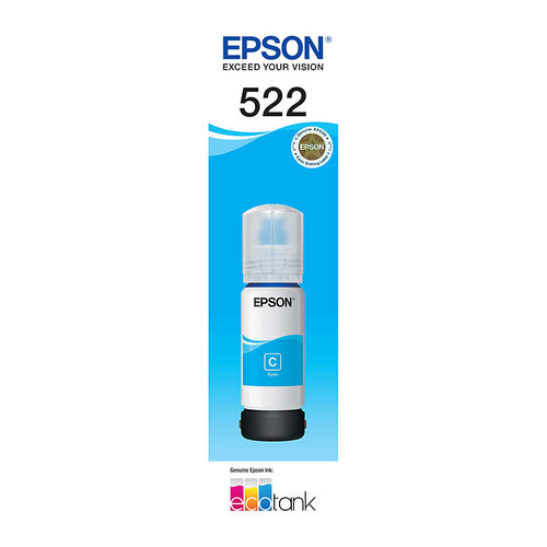 Epson T522 Eco Tank Ink Bottle - Cyan