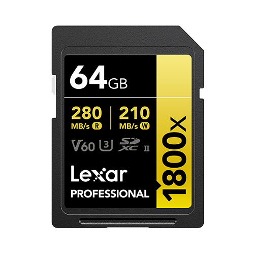 Lexar Professional 1800x SDXC UHS-II Card 64GB