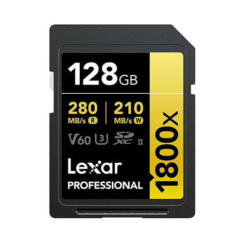 Lexar Professional 1800x SDXC UHS-II Card 128GB