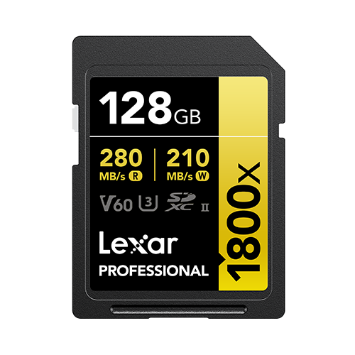 Lexar Professional 1800x SDXC UHS-II Card 128GB