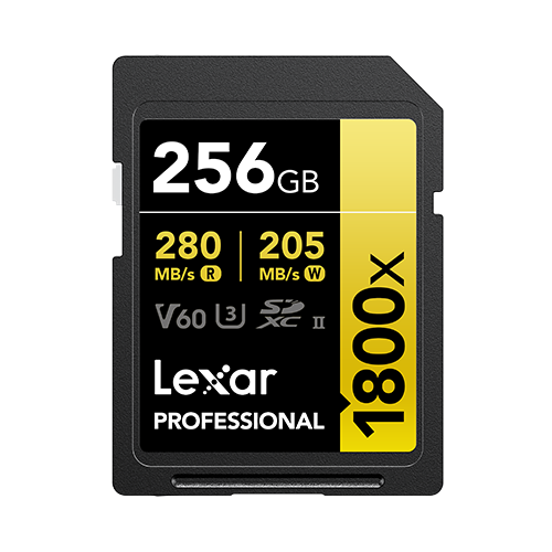 Lexar Professional 1800x SDXC UHS-II Card 256GB
