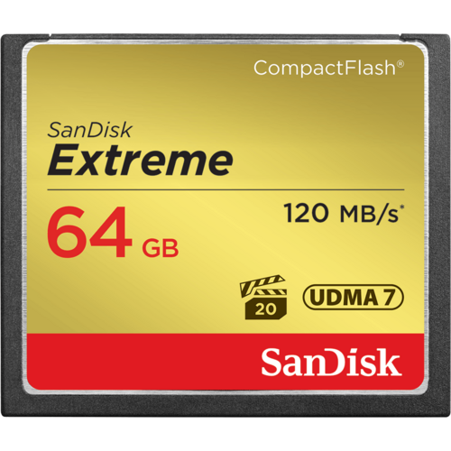 SanDisk Extreme 64GB Compact Flash Card - 120MB/s