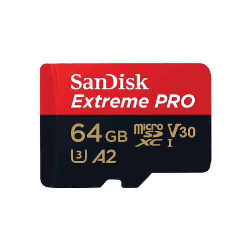 SanDisk Extreme Pro 64GB microSDXC UHS-I with Adapter