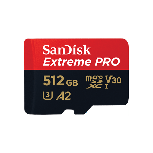 SanDisk Extreme Pro 512GB microSDXC UHS-I with Adapter