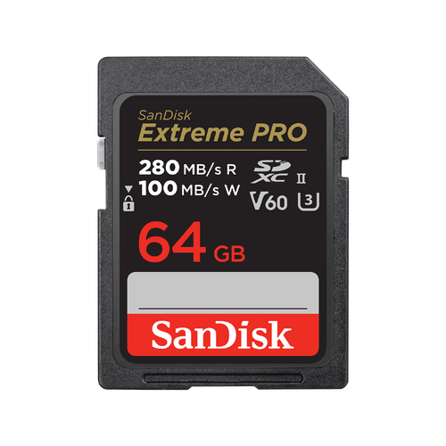 SanDisk Extreme Pro 64GB SDXC UHS-II - 280MB/s