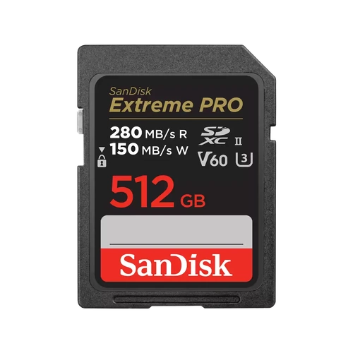 SanDisk Extreme Pro 512GB SDXC UHS-II - 280MB/s