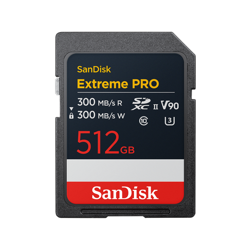 SanDisk Extreme Pro 300MB/s SDXC UHS-II -512GB