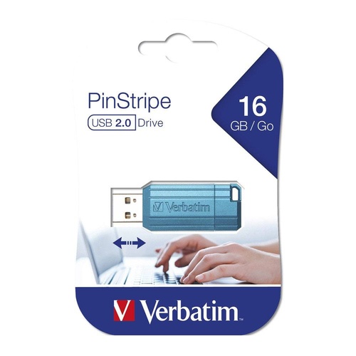 Verbatim 16GB PinStripe Blue USB Drive - 10 Pack